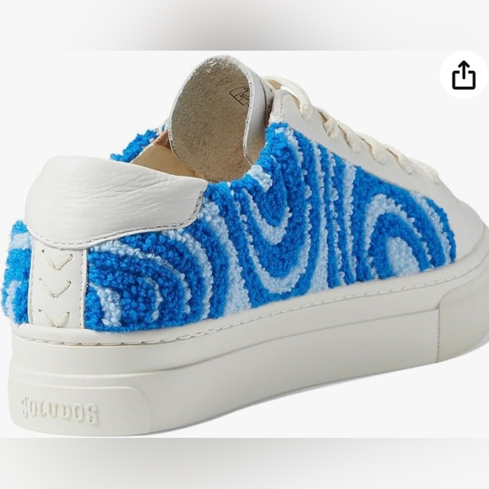 Soludos Women’s Ibiza Platform Psychedelic Spiral Marine Blue Size 7.5 New - Picture 4 of 6